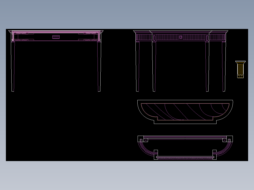 工艺装饰台详图