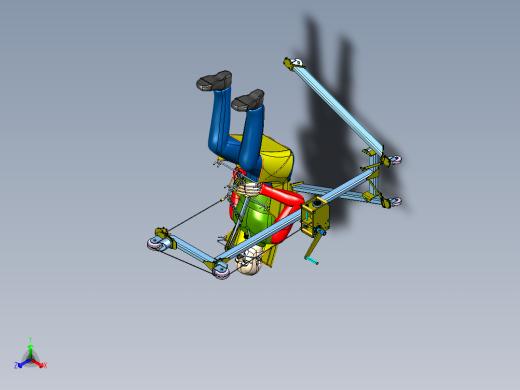 自制病人提升装置3D数模图纸 STP格式