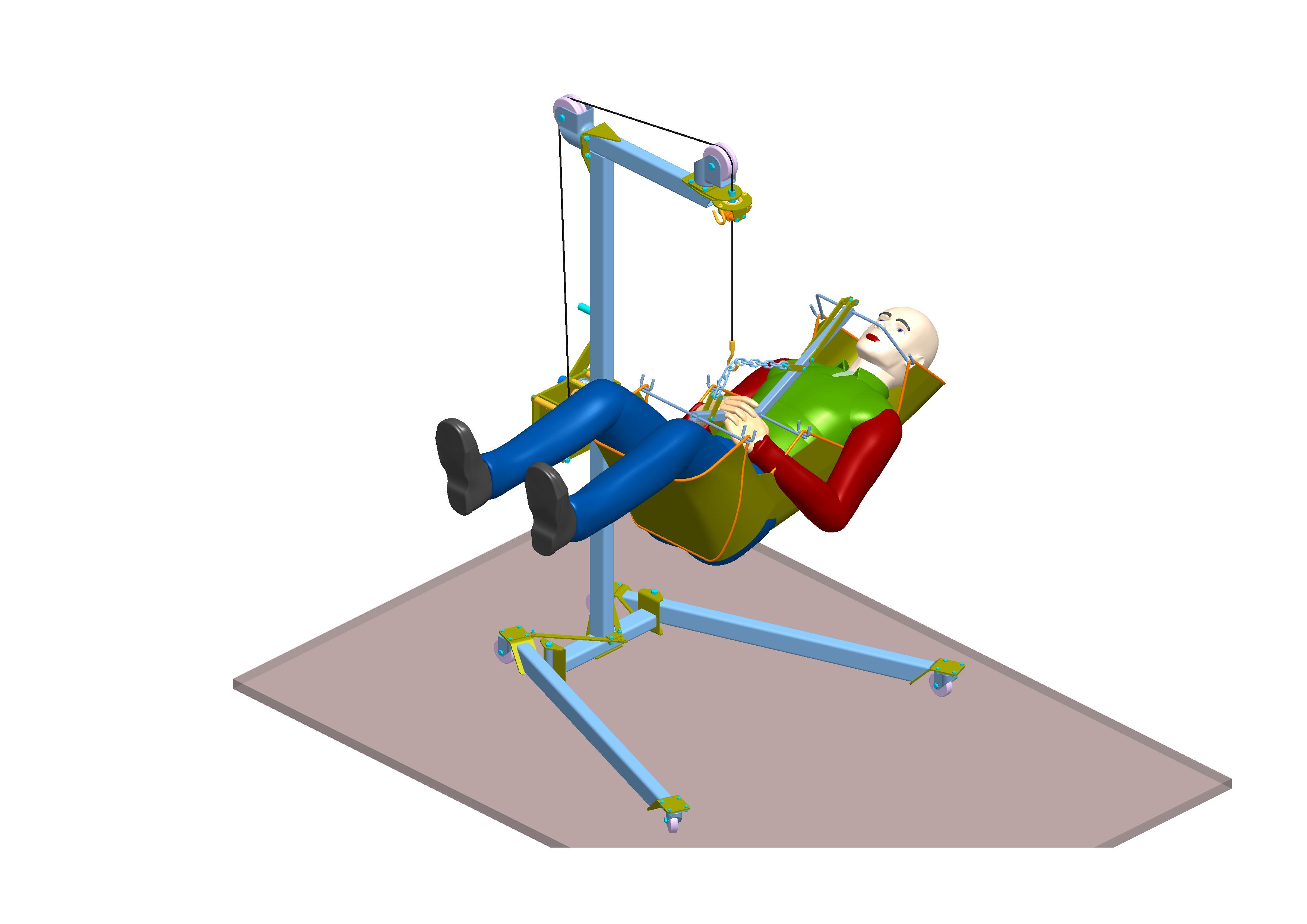 自制病人提升装置3D数模图纸 STP格式