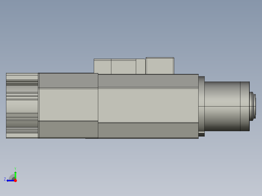 solidworks hsd es 929锭子3D模型右视图