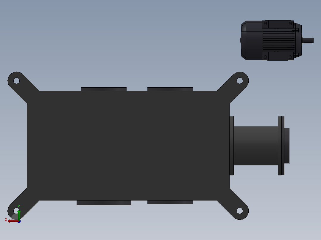 带电机的减速机后视图