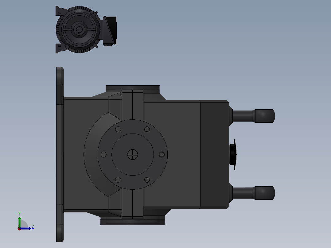 带电机的减速机左视图