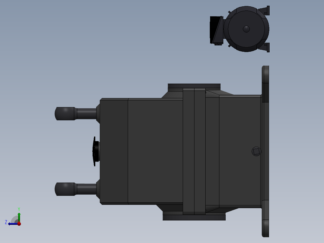 带电机的减速机右视图