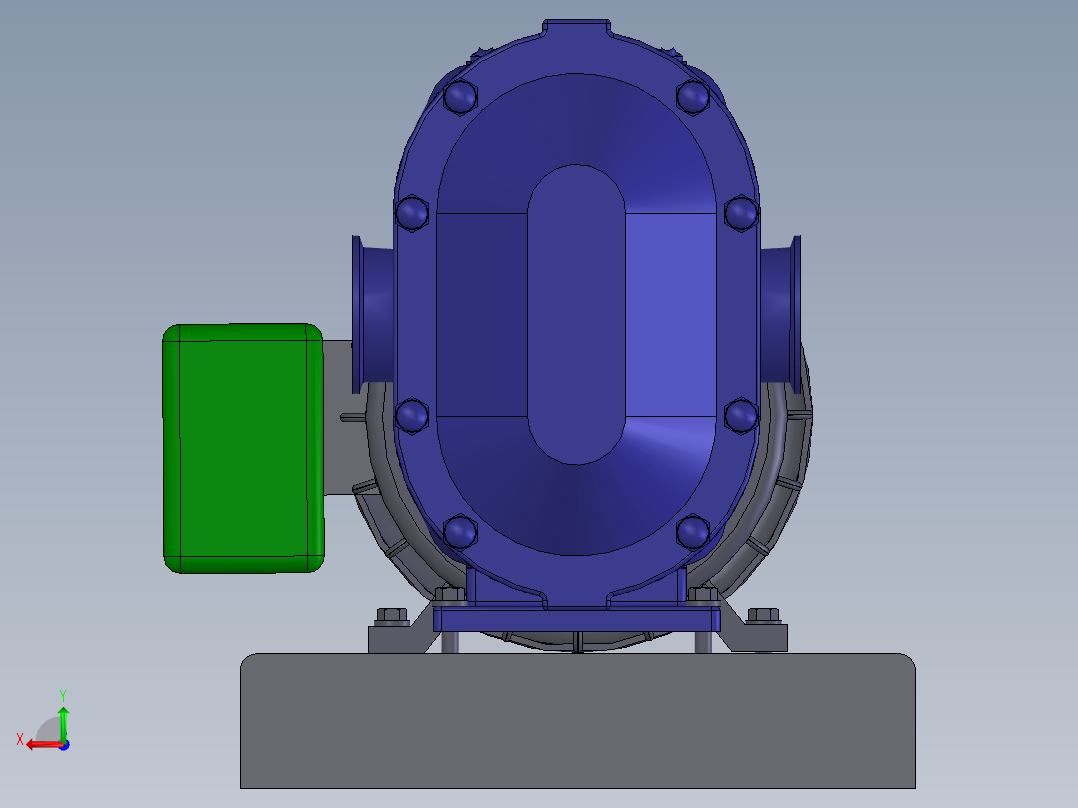 化工水泵后视图