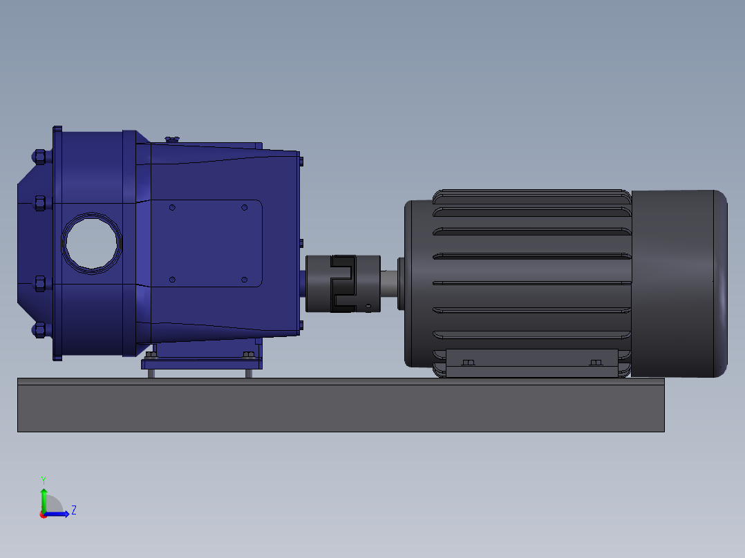化工水泵左视图