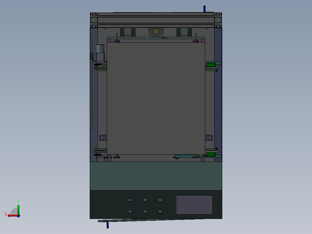 PCB板叠板机3D图纸 H80后视图