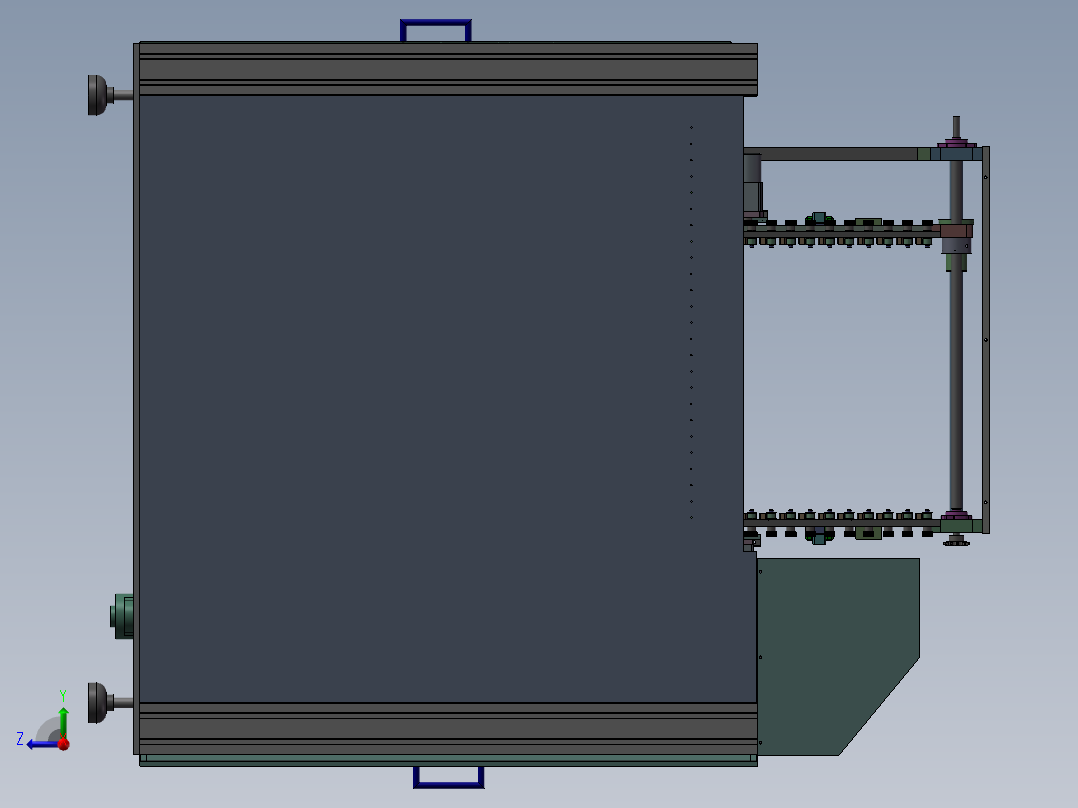 PCB板叠板机3D图纸 H80右视图