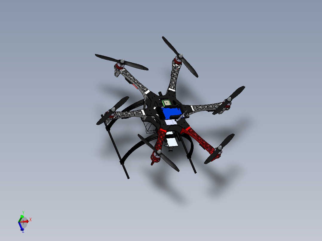 DJI flame wheel 风火轮六旋翼飞行器图纸