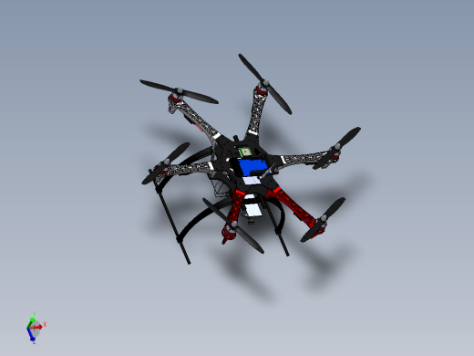 DJI flame wheel 风火轮六旋翼飞行器图纸