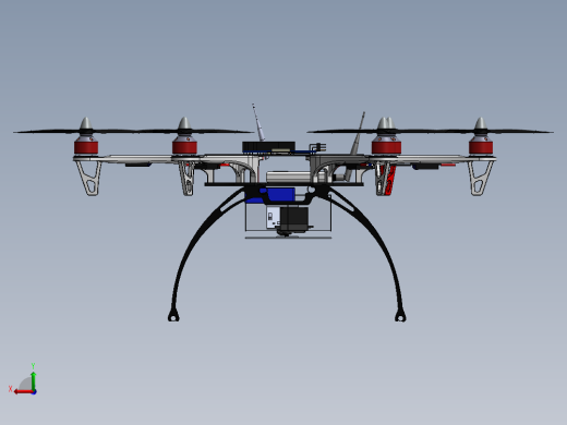DJI flame wheel 风火轮六旋翼飞行器图纸后视缩略图