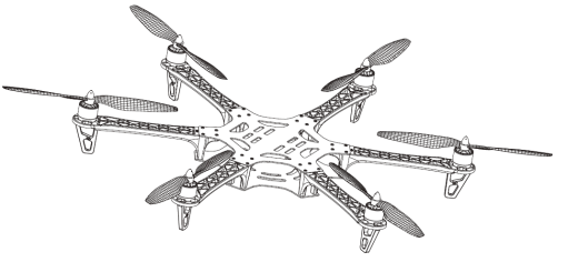DJI flame wheel 风火轮六旋翼飞行器图纸缩略图