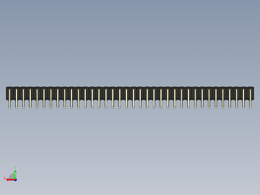 彩色公排针 100mil 2.54mm 系列-DS1022_black_2x36p_100mil_TypeD_rev1.0后视缩略图