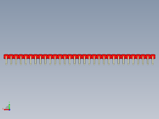 彩色公排针 100mil 2.54mm 系列-DS1022_red_1x31p_100mil_TypeD_rev1.0后视缩略图
