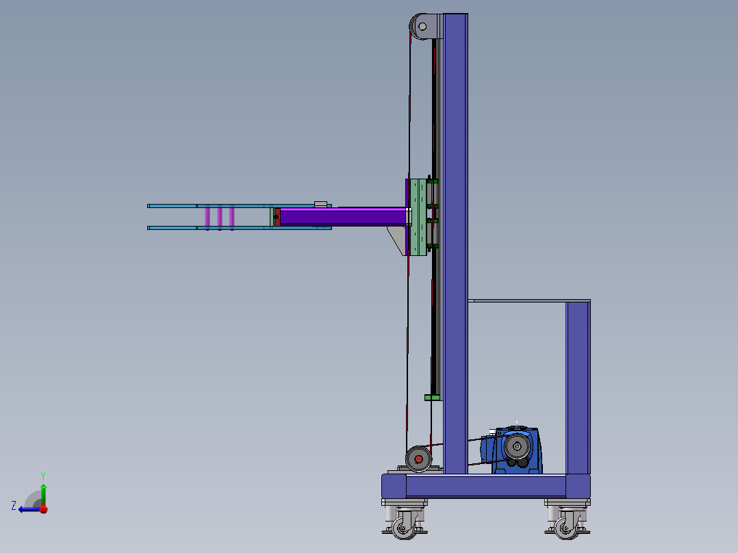 叉车三维图右视图