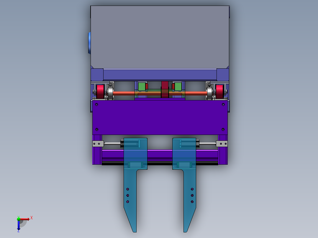 叉车三维图俯视图