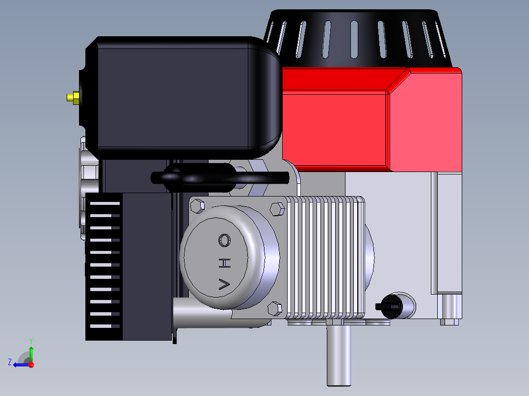 重庆涪柴汽油机(wm168fa)右视图