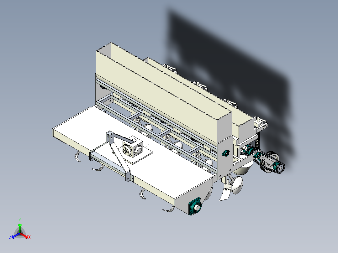 自动播种机三维+CAD图纸