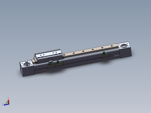 电动滑台模组TRW45右出轴模型
