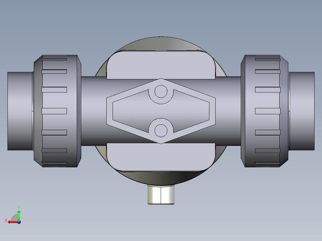 13DKPULVCP NC 气动隔膜阀常闭与溶剂焊接女性联盟结束，BS PVC-U系列后视图