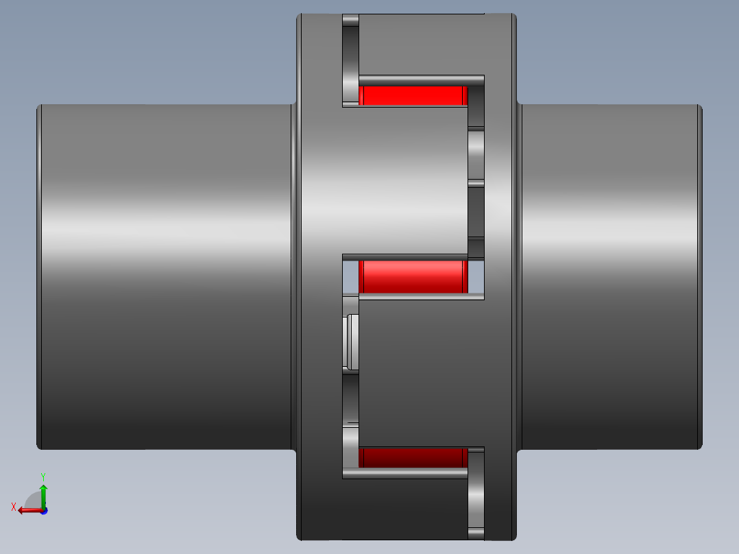 GB╱T 5272-2017[基本型梅花形弹性联轴器（LM型）LM145联轴器 35×60／ 55×84]后视图