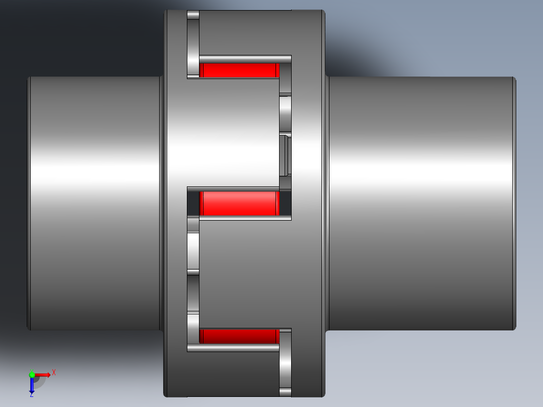 GB╱T 5272-2017[基本型梅花形弹性联轴器（LM型）LM145联轴器 35×60／ 55×84]俯视图