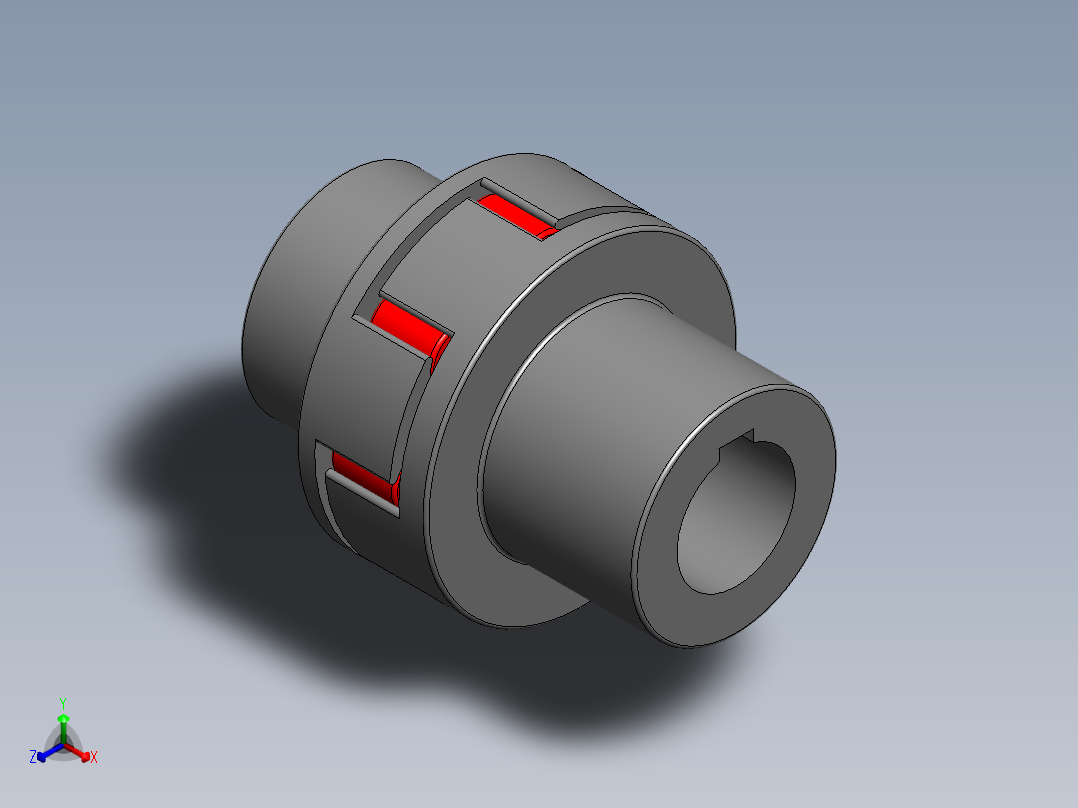 GB╱T 5272-2017[基本型梅花形弹性联轴器（LM型）LM145联轴器 35×60／ 55×84]正等轴测图