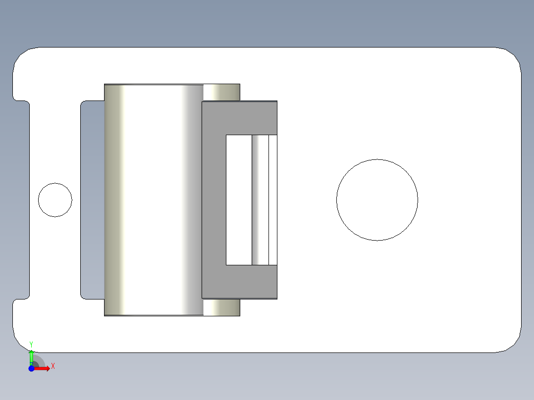 輕荷重用腳座GK-3D多系列多零件图纸模型前视图