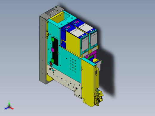 售票机硬币接受和找零模块三维creo