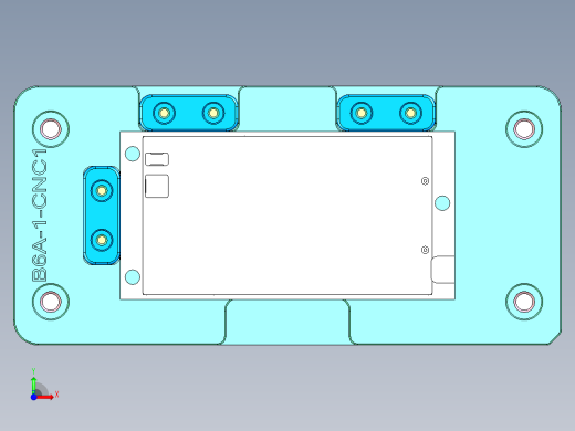 B6A-1-CNC1笔记本CNC工装夹具三维模型前视缩略图