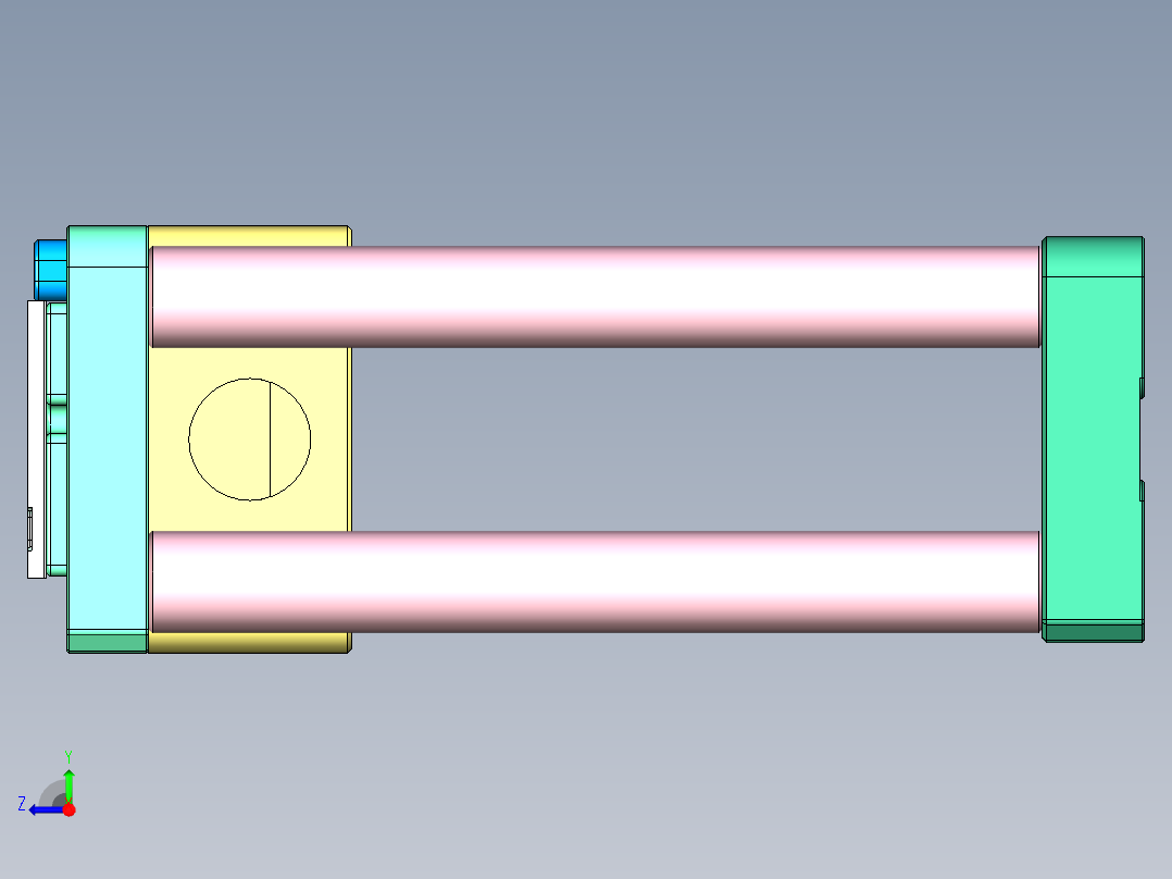 B6A-1-CNC1笔记本CNC工装夹具三维模型右视图