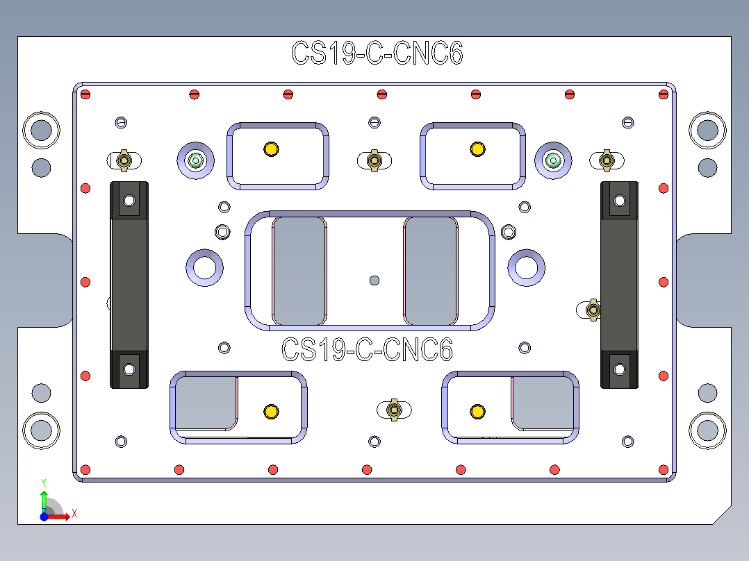CS19-C-CNC6笔记本CNC工装夹具三维模型-180927前视图