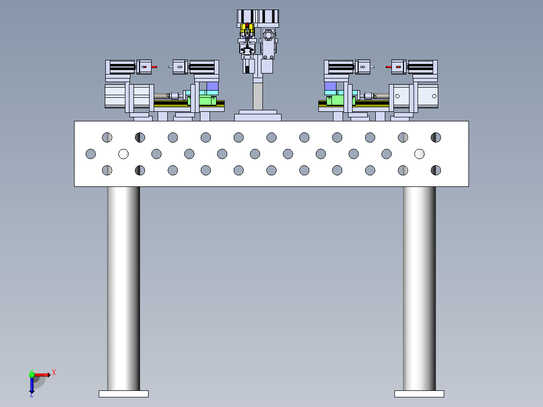 2023.02月-气动焊接柔性工装平台sw20俯视图