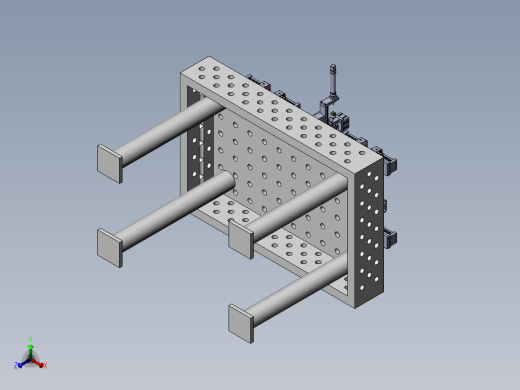 2023.02月-气动焊接柔性工装平台sw20正等轴测缩略图
