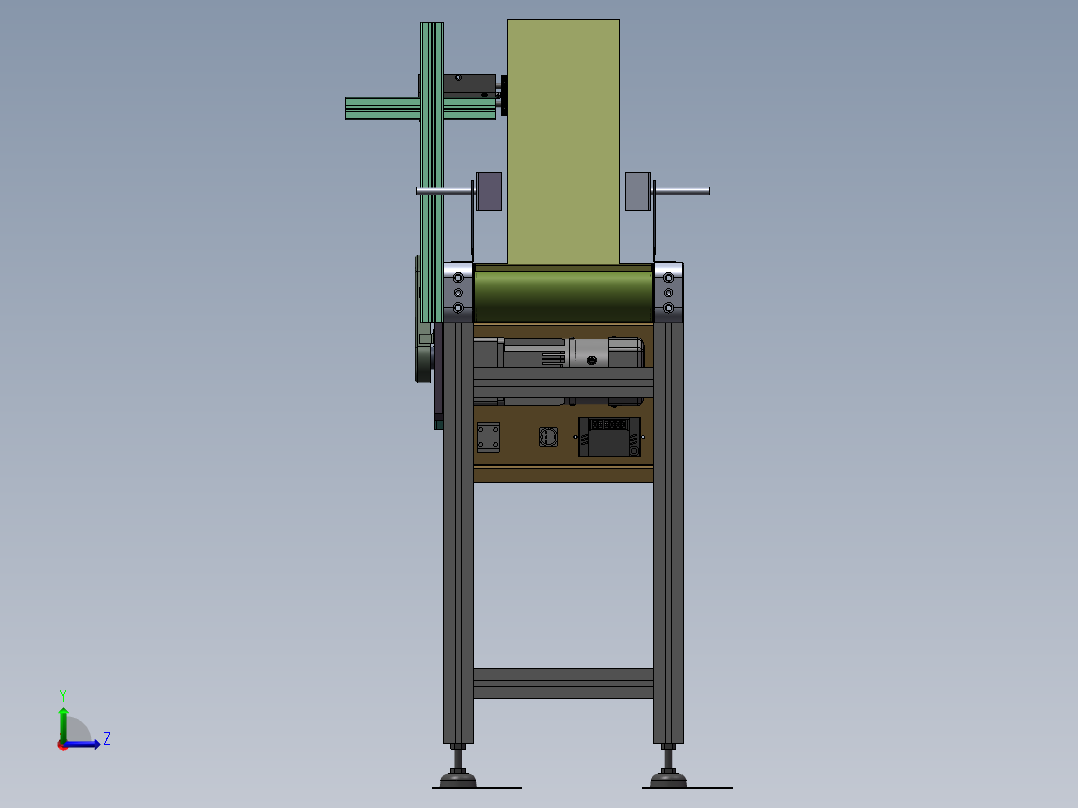 电脑主机外壳自动加工生产线sw18左视图