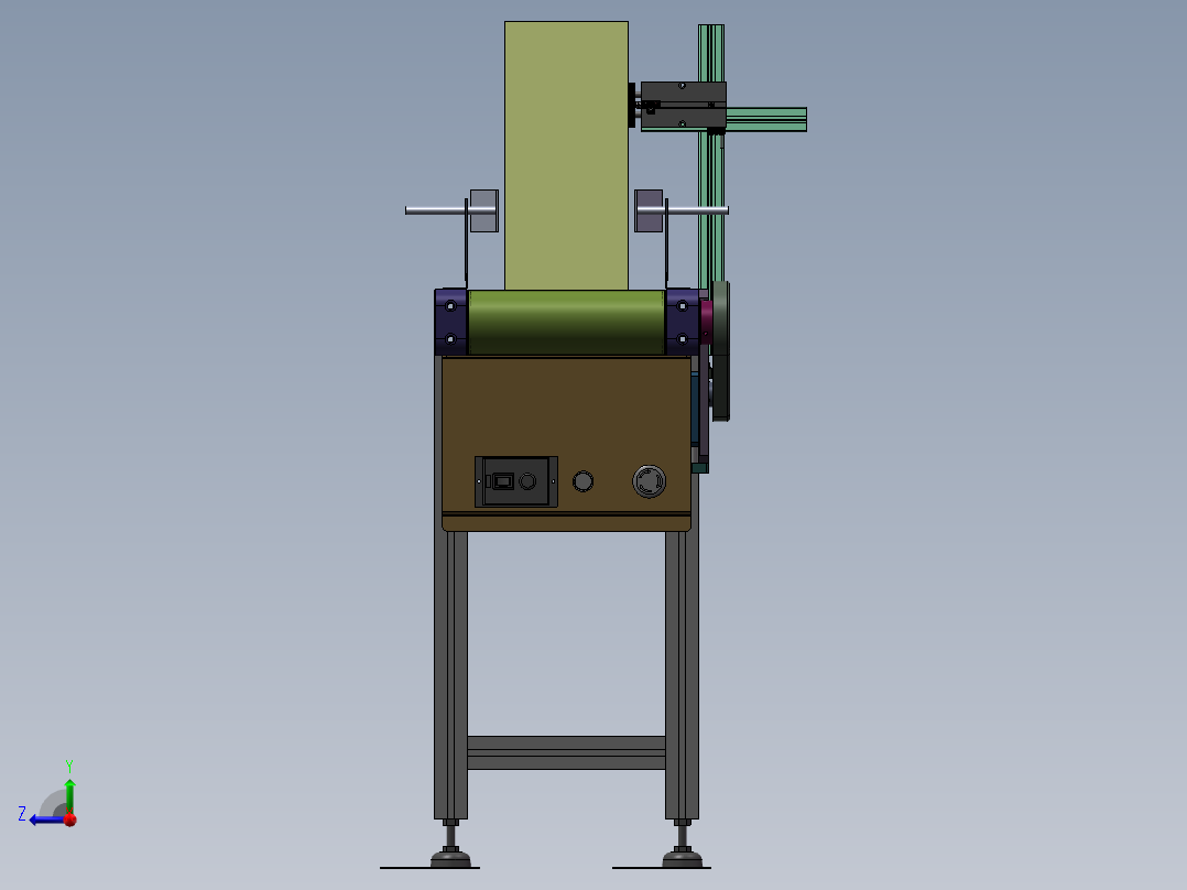 电脑主机外壳自动加工生产线sw18右视图