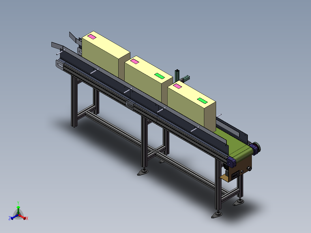 电脑主机外壳自动加工生产线sw18正等轴测图