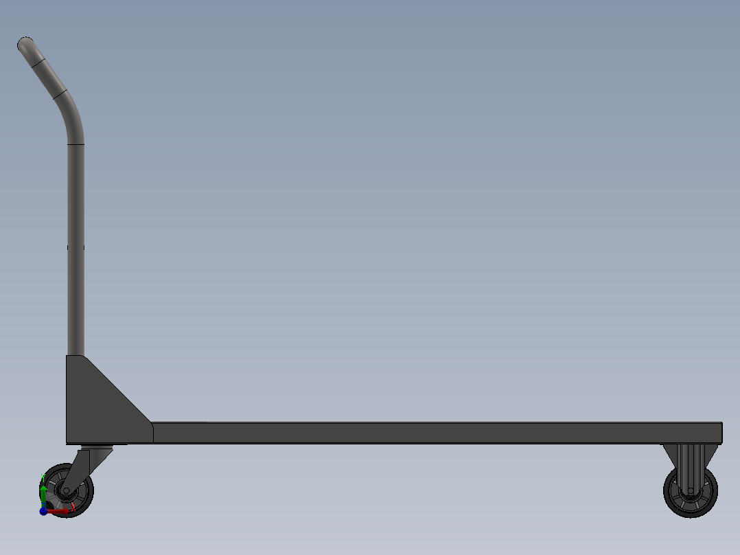 平板推车前视图