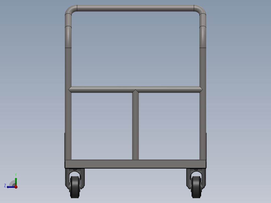 平板推车右视图