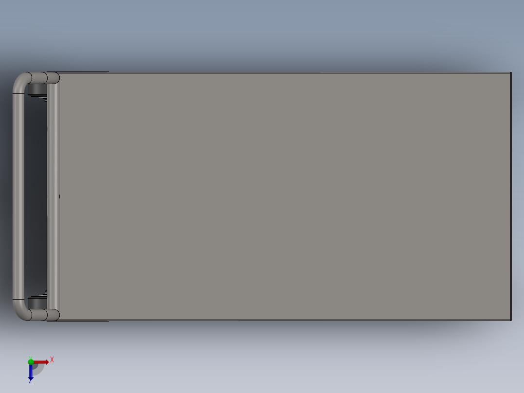 平板推车俯视图