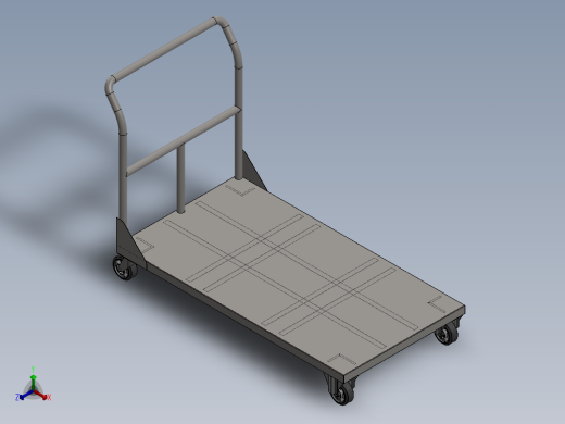 平板推车正等轴测缩略图