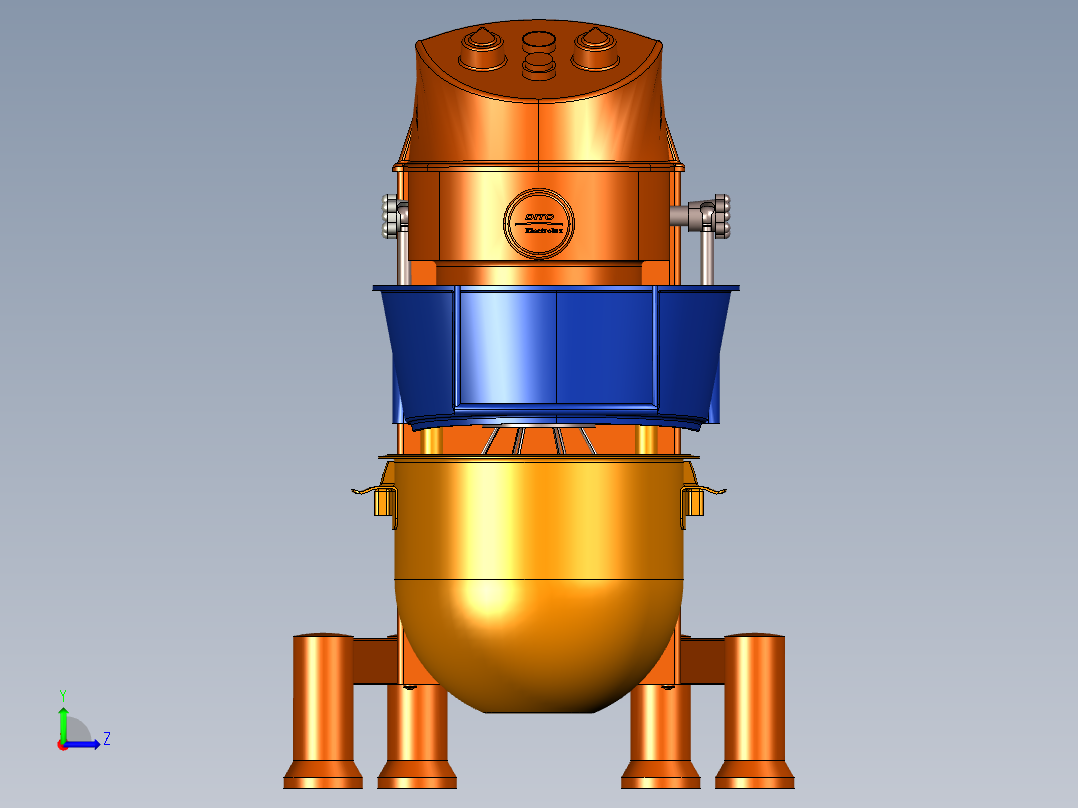 和面打蛋机左视图
