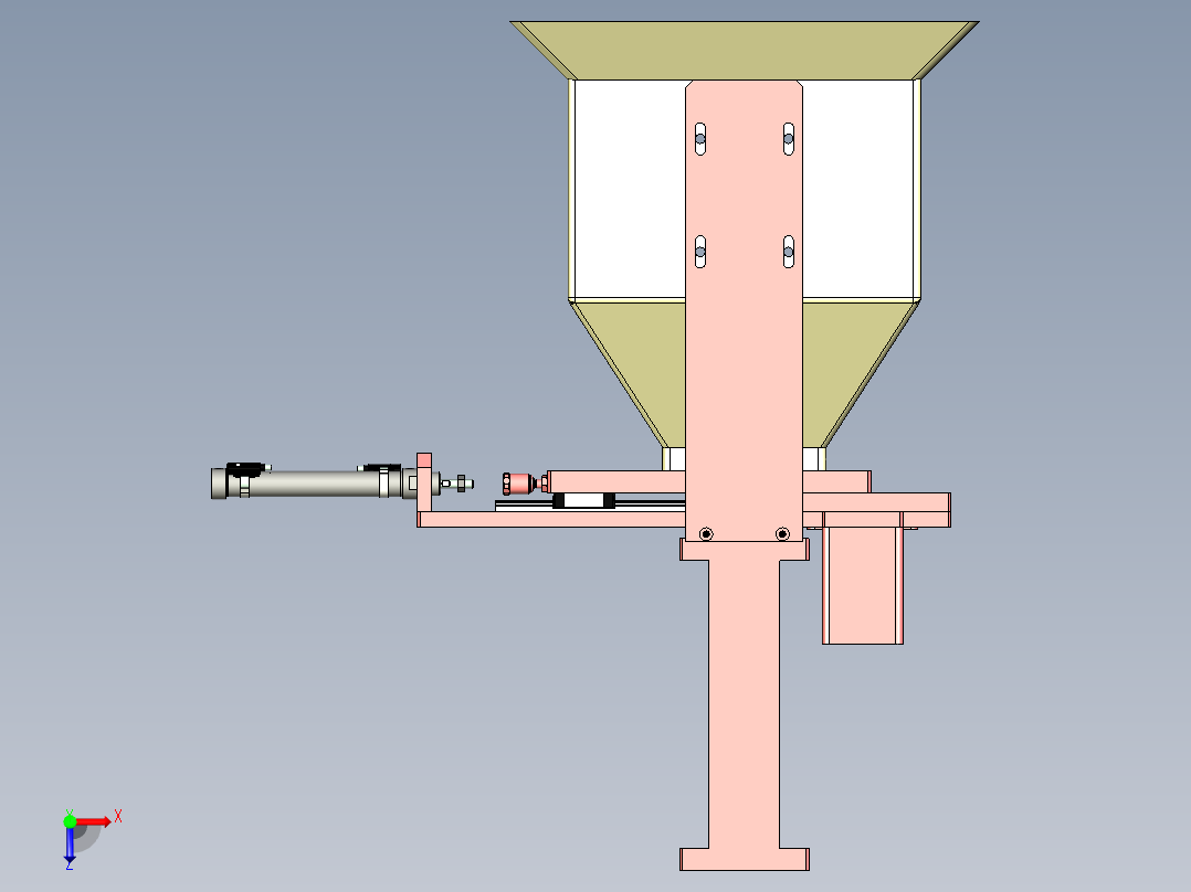 自动漏料机设计俯视图