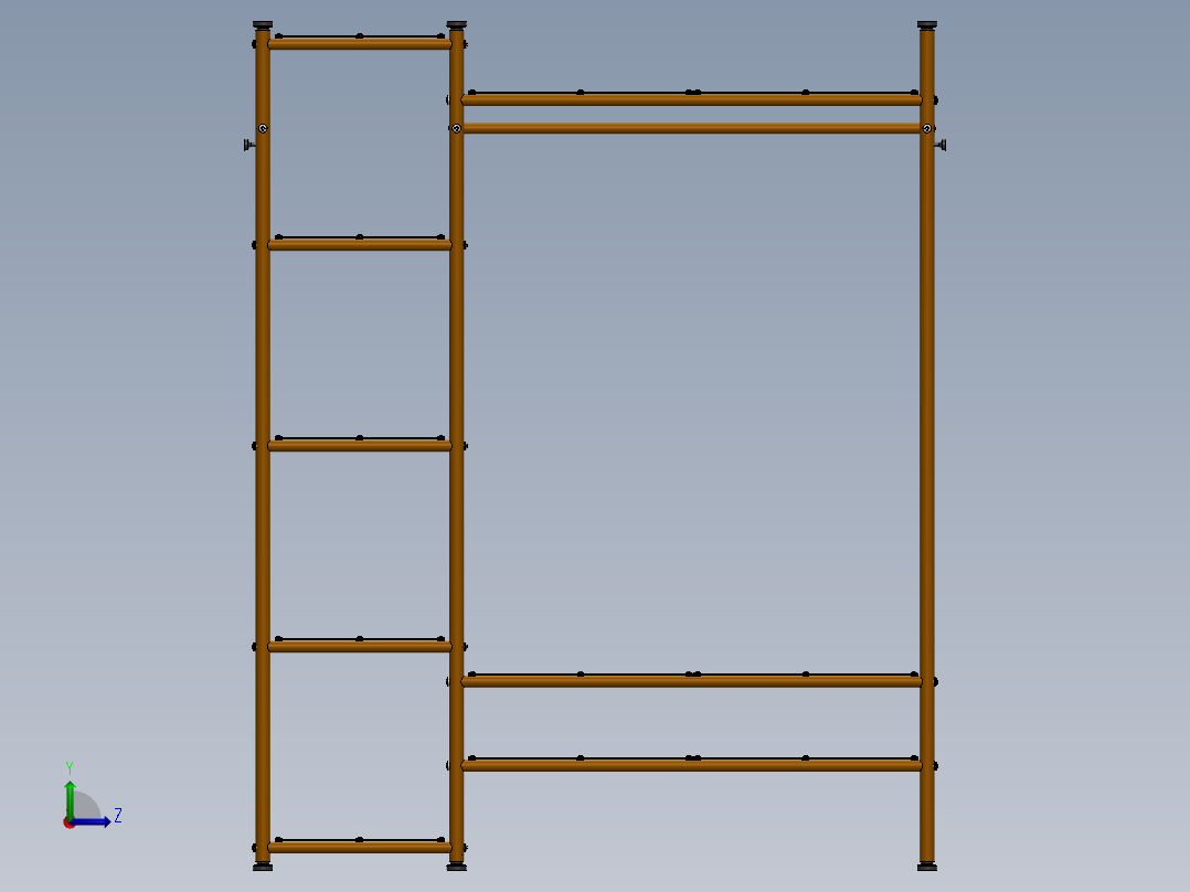 基本型衣柜左视图