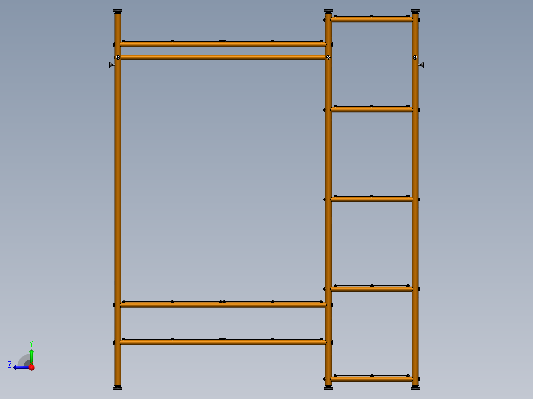 基本型衣柜右视图