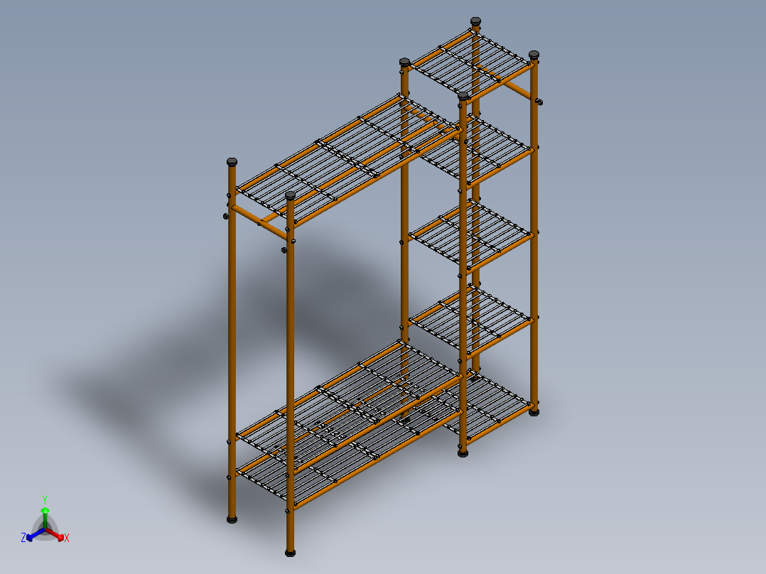 基本型衣柜正等轴测图