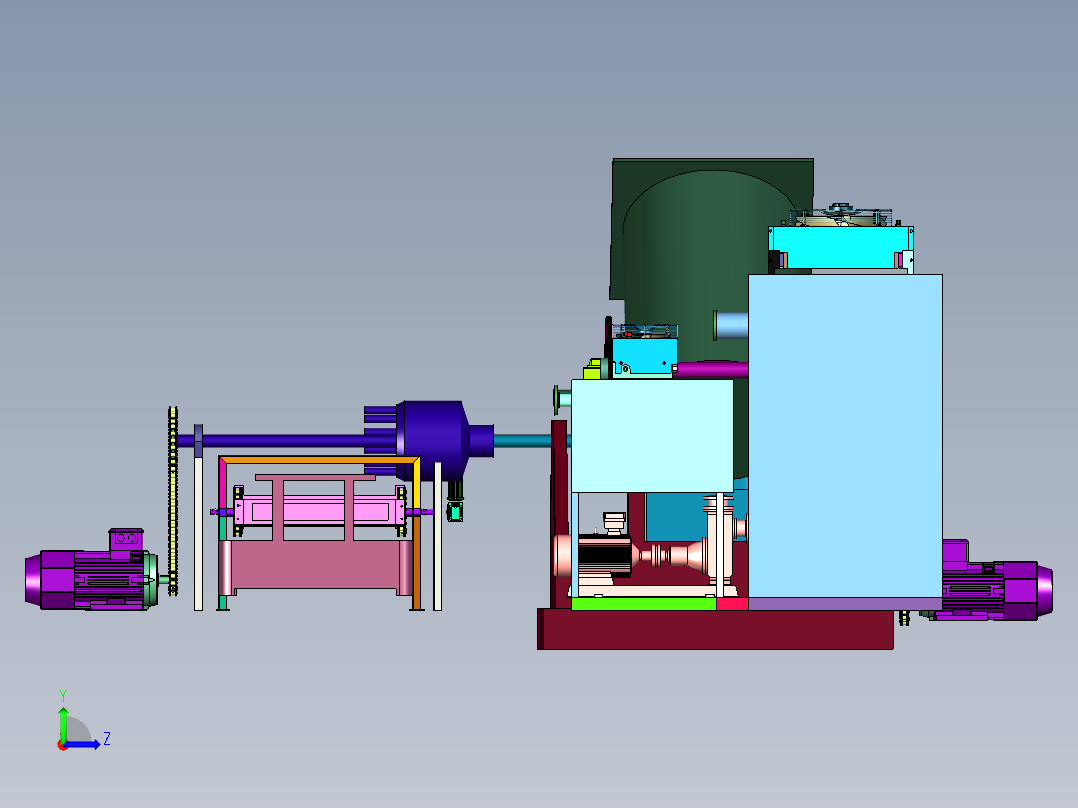 快速冷却的全自动铸锭机左视图