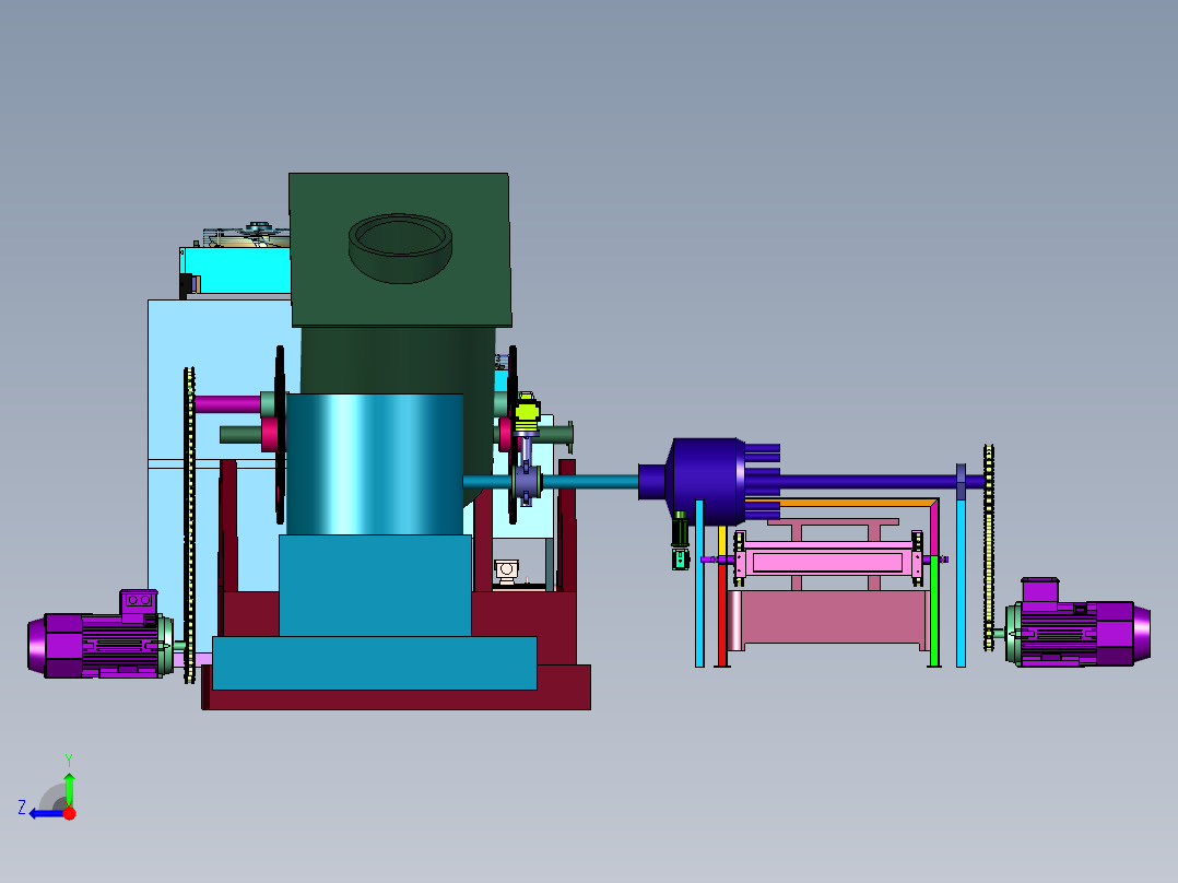 快速冷却的全自动铸锭机右视图