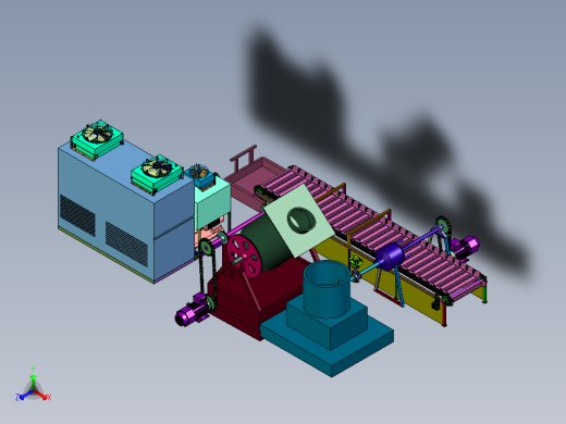 快速冷却的全自动铸锭机正等轴测缩略图