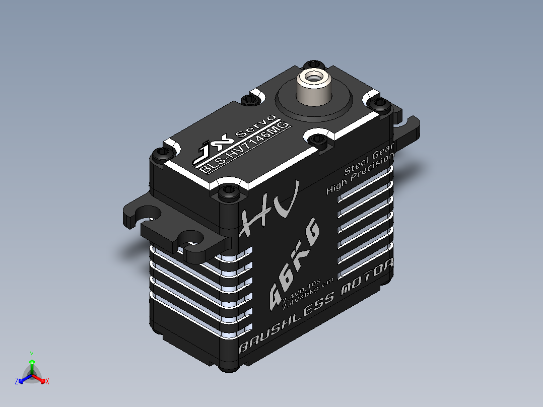 舵机(46)正等轴测图