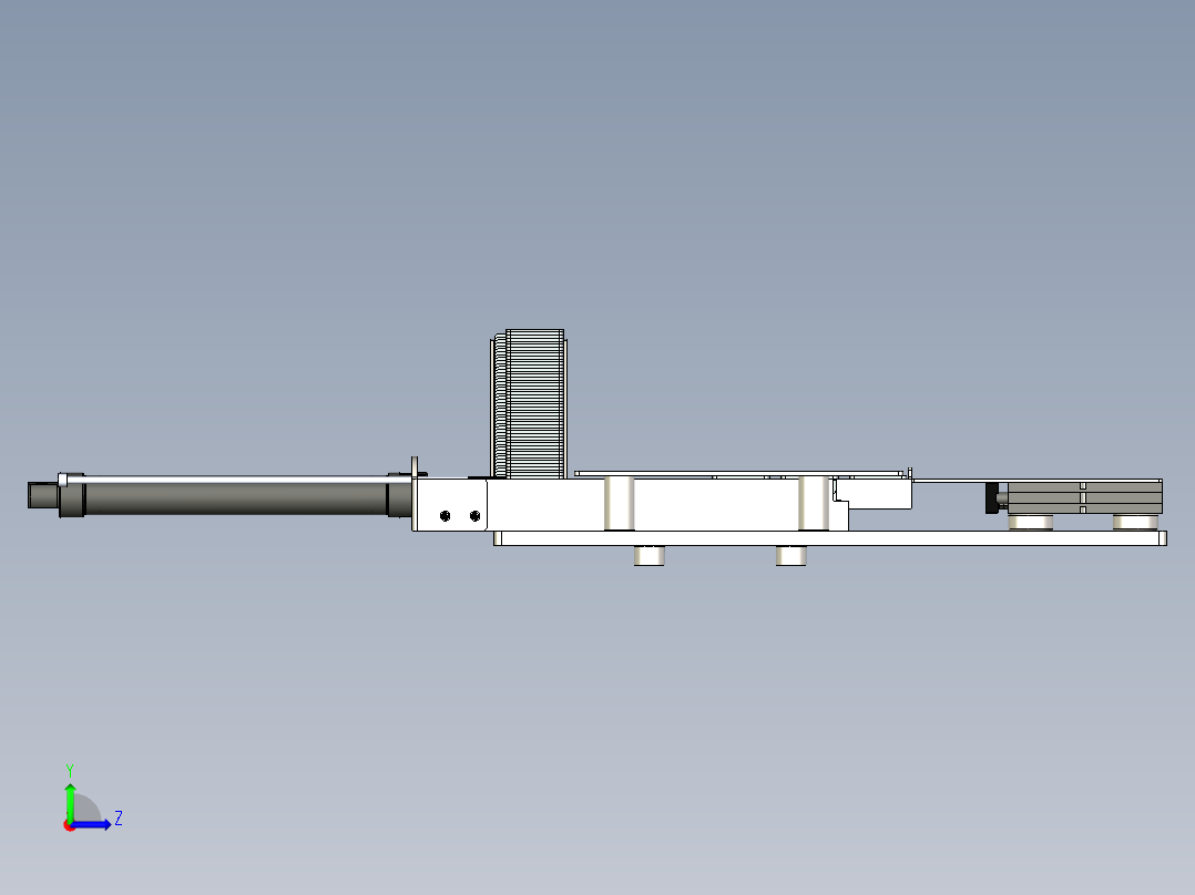 L形支架自动送料攻牙夹具左视图